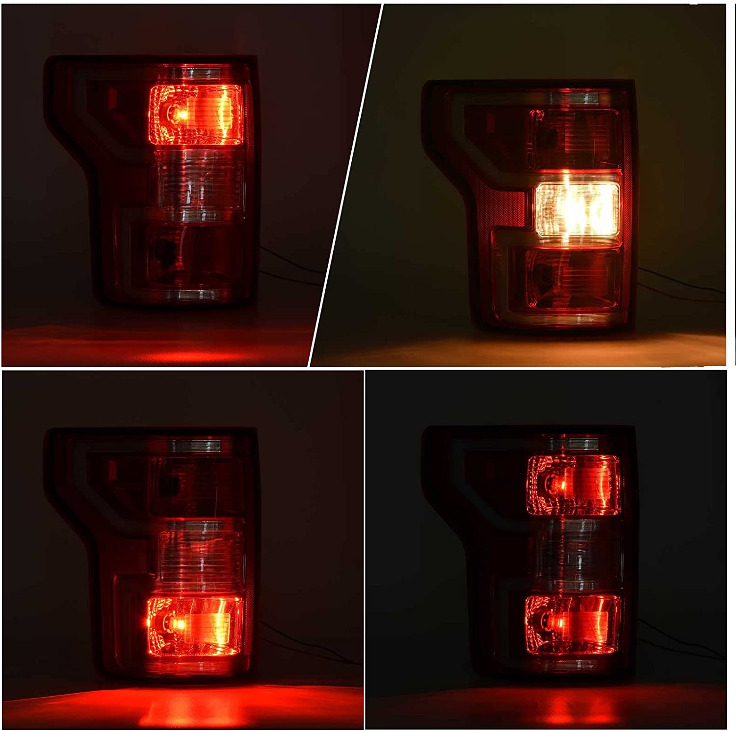 Left Driver Side Brake Tail Light Rear Lamp Compatible With Ford F150 F-150 2018 2019 2020 Replace JL3Z13405H - Delicate Leather