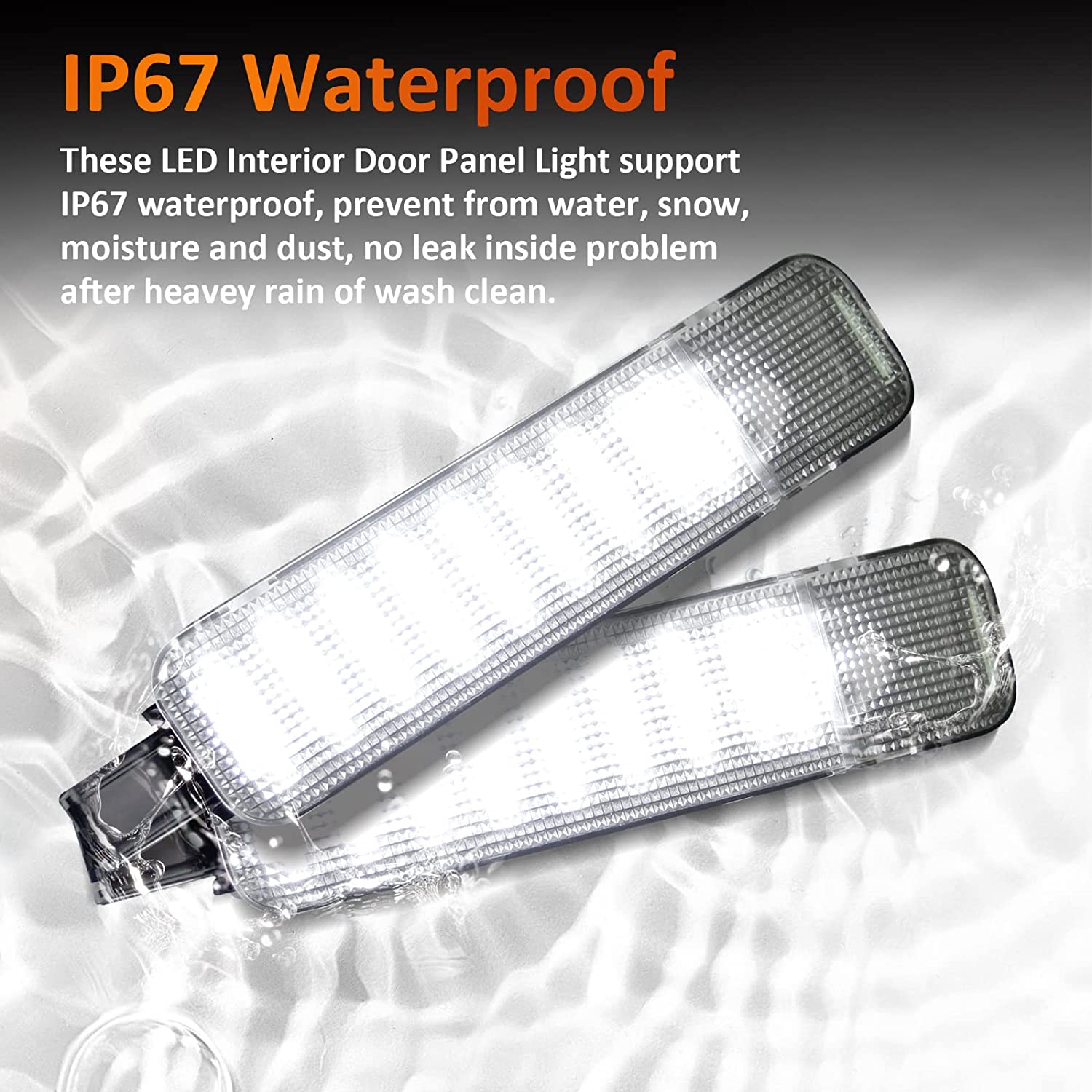 RGB LED Interior Door Panel Courtesy Light Multi-Color Door Lights Assembly Multi-Color for C/K Silverado/Sierra 1500 2500 3500 Suburban Tahoe Avalanche Yukon Escalade - Delicate Leather