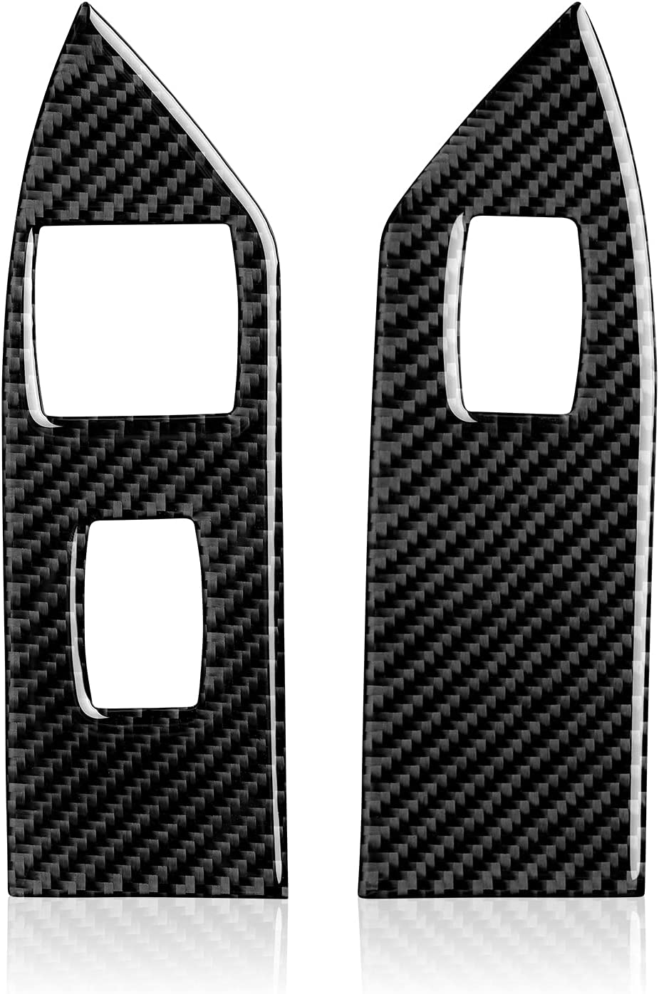 Carbon Fiber Sticker Decal Car Window Lift Switch Cover Interior Trim Cover for Mustang GT 2005 2006 2007 2008 2009 S197 Accessories - Delicate Leather