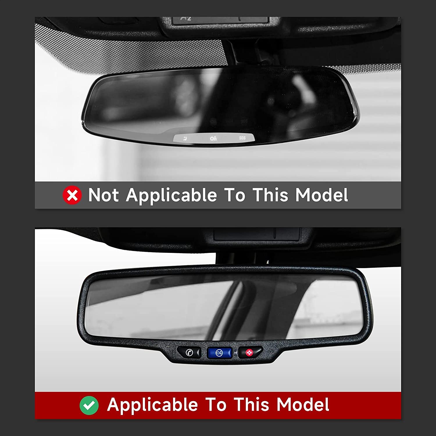 Car Rear View Mirror Sticker Decal Carbon Fiber Interior Trim Cover for Camaro 2010 2011 2012 2013 2014 2015 Car Accessories - Delicate Leather