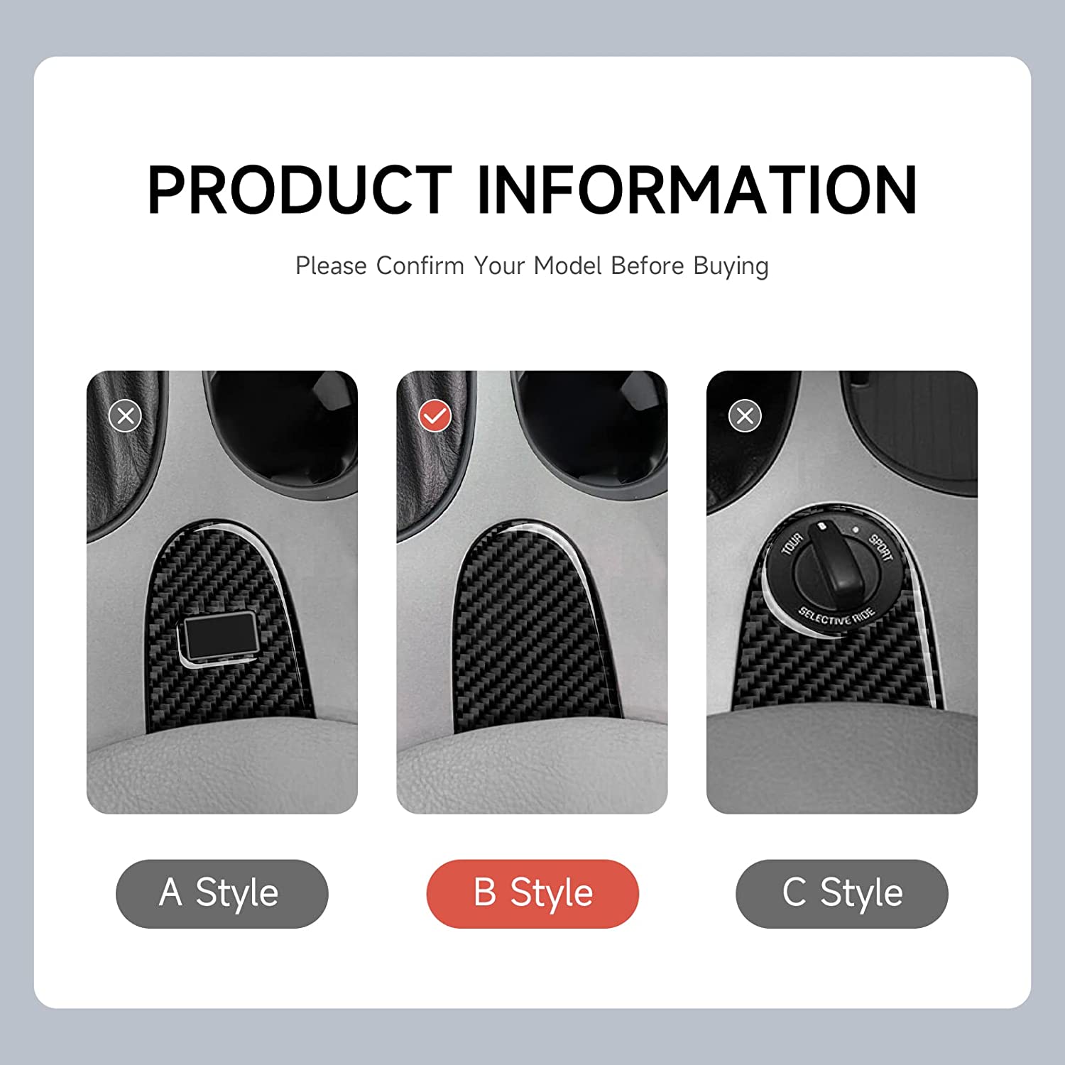 Car Gear Shift Panel Sticker Decal Interior Trim Cover Compatible with C6 2005 2006 2007 Car Decoration Accessories - Delicate Leather