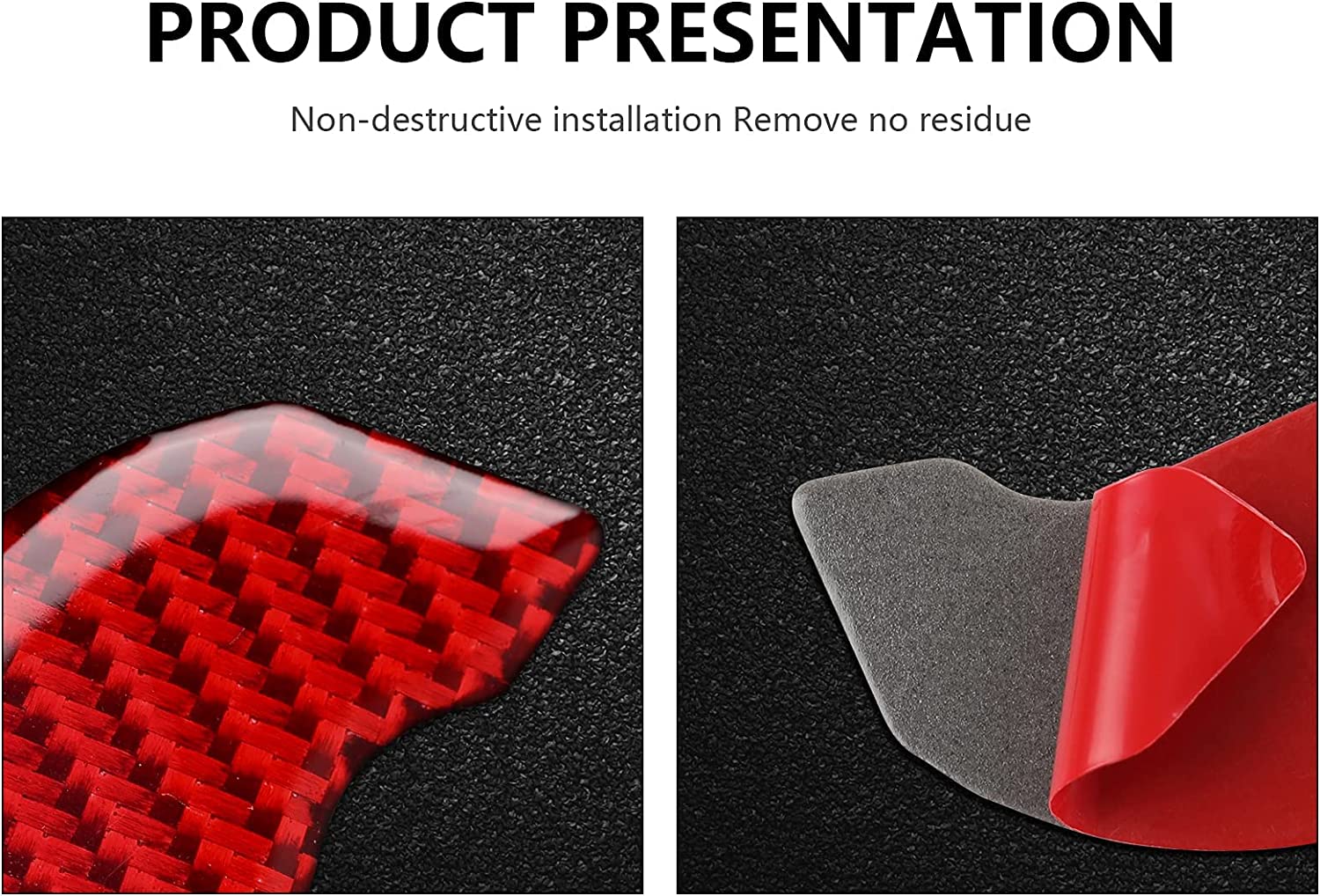 Carbon Fiber Car Central Air Outlet Sticker Decal Interior Trim Cover for Mustang 2015 2016 2017 2018 2019 2020 Accessories - Delicate Leather