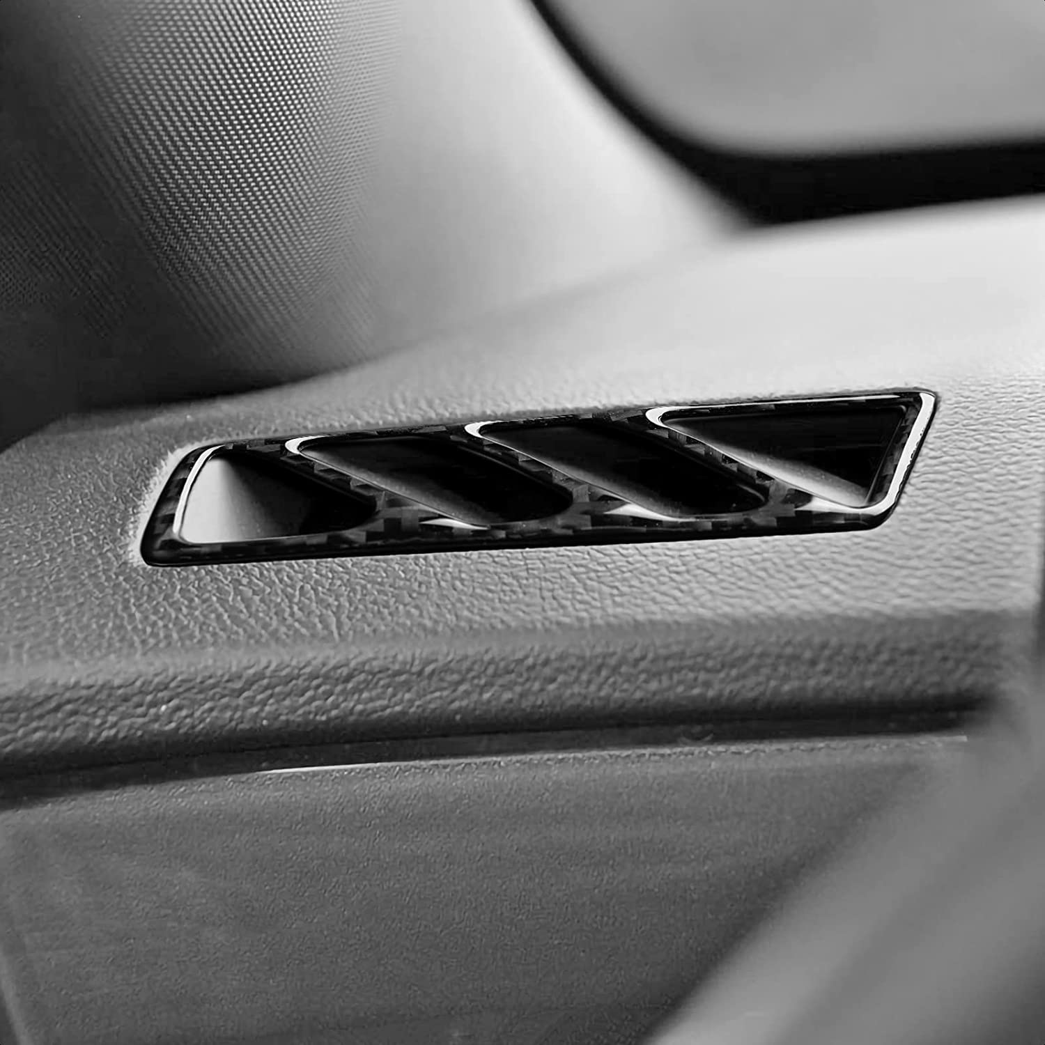 Car Air Conditioner Outlet Cover Sticker Carbon Fiber Interior Trim Decal Compatible with Camaro 2010 2011 2012 2013 2014 2015 Car Decoration Accessories - Delicate Leather