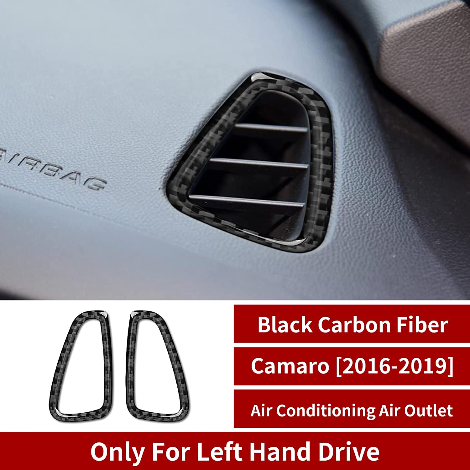 Car Air Conditioner Outlet Sticker Decal Carbon Fiber Interior Trim Cover - Delicate Leather