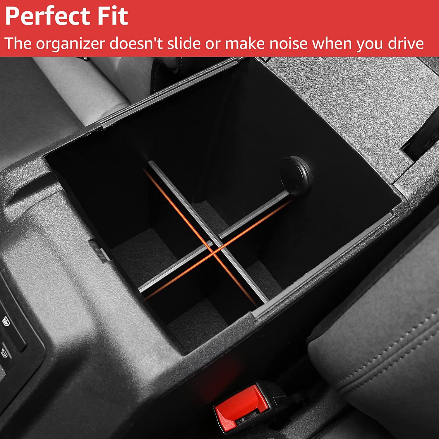 Center Console Organizer Accessories Compartment Dividers Insert Armrest Storage Box - Delicate Leather