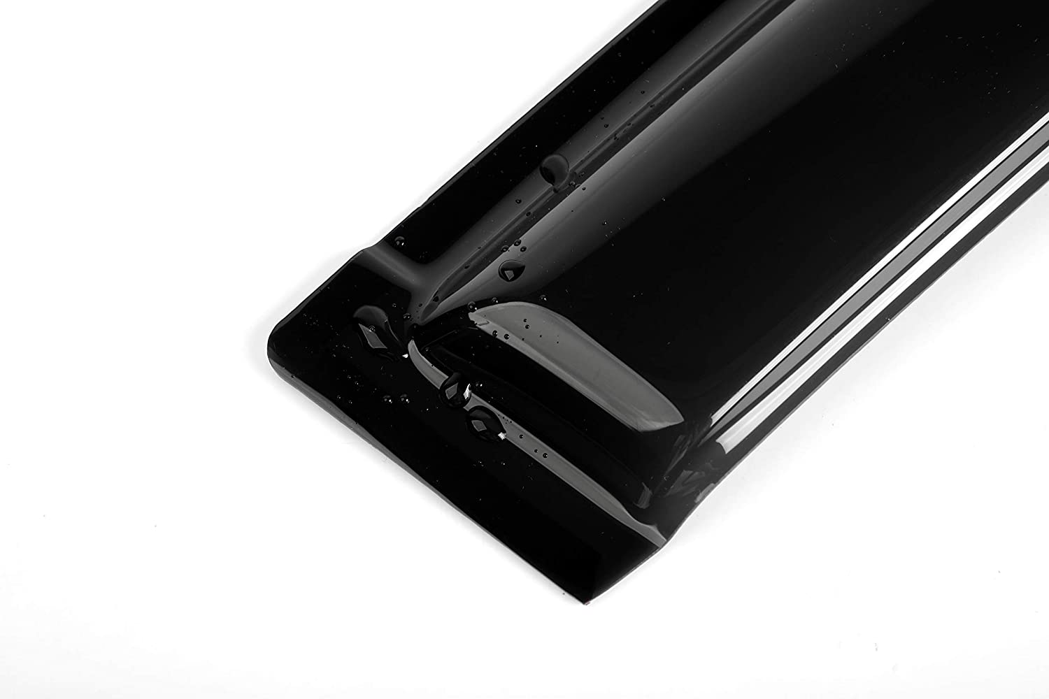 Original Side Window Wind Deflector, 2pcs Out-Channel Tape-On Nice Rain Guards Set, Vent Visor fit for 2015-2022 - Delicate Leather