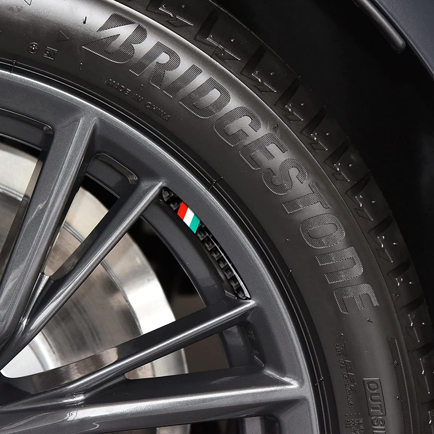 4PCS Universal Car Wheel Center Emblems Sticker Carbon Fiber Wheel Protection Decal Trim Cover Wheel Decoration Abarth Accessories - Delicate Leather