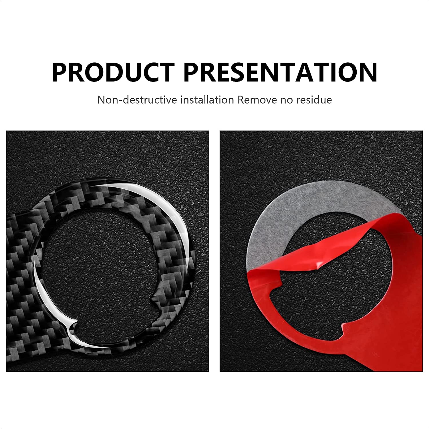 Car Headlight Switch Button Sticker Decal Carbon Fiber Interior Trim Cover for Camaro 2010 2011 2012 2013 2014 2015 Accessories - Delicate Leather