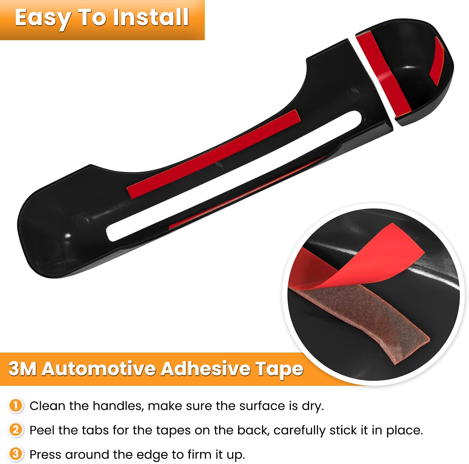 Door Handle Inserts Cover Trim+Tailgate Handle Cover for 2018-2022 Jeep Wrangler JL JLU Sports Sahara Freedom Rubicon Unlimited Gladiator JT 2-Door & 4-Door Exterior Accessories - Delicate Leather