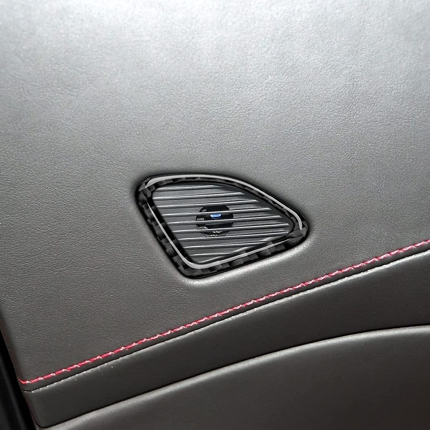 Car Window Lift Trim Switch Panel Decorations Sticker Decal Carbon Fiber Interior Trim Cover for C7 2014 2015 2016 2017 2018 2019 Accessories - Delicate Leather