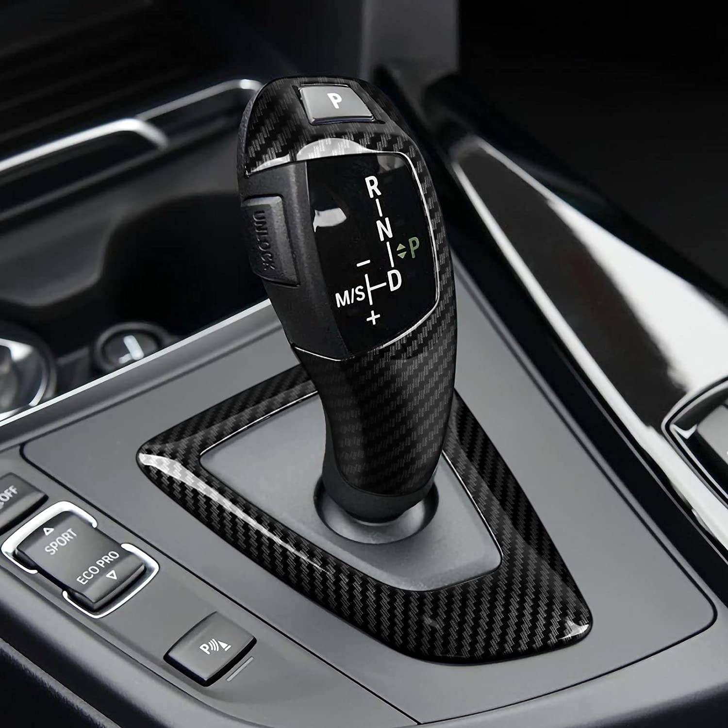 Car Gear Shift Frame Cover Trim Sticker Decals fit for F20 F21 F22 F23 F30 F31 F32 F33 F34 F35 F36 Accessories - Delicate Leather