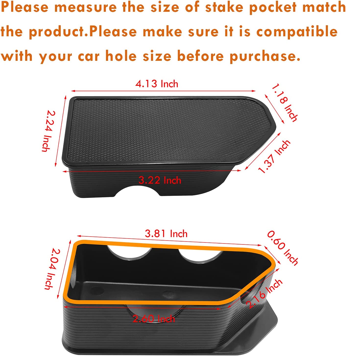 Bed Rail Stake Pocket Covers Compatible with 2014-2018 Sierra 1500 and Silverado Stake Pocket Hole Plug Covers 1500/2500/2500HD/3500HD(Set of 2) - Delicate Leather