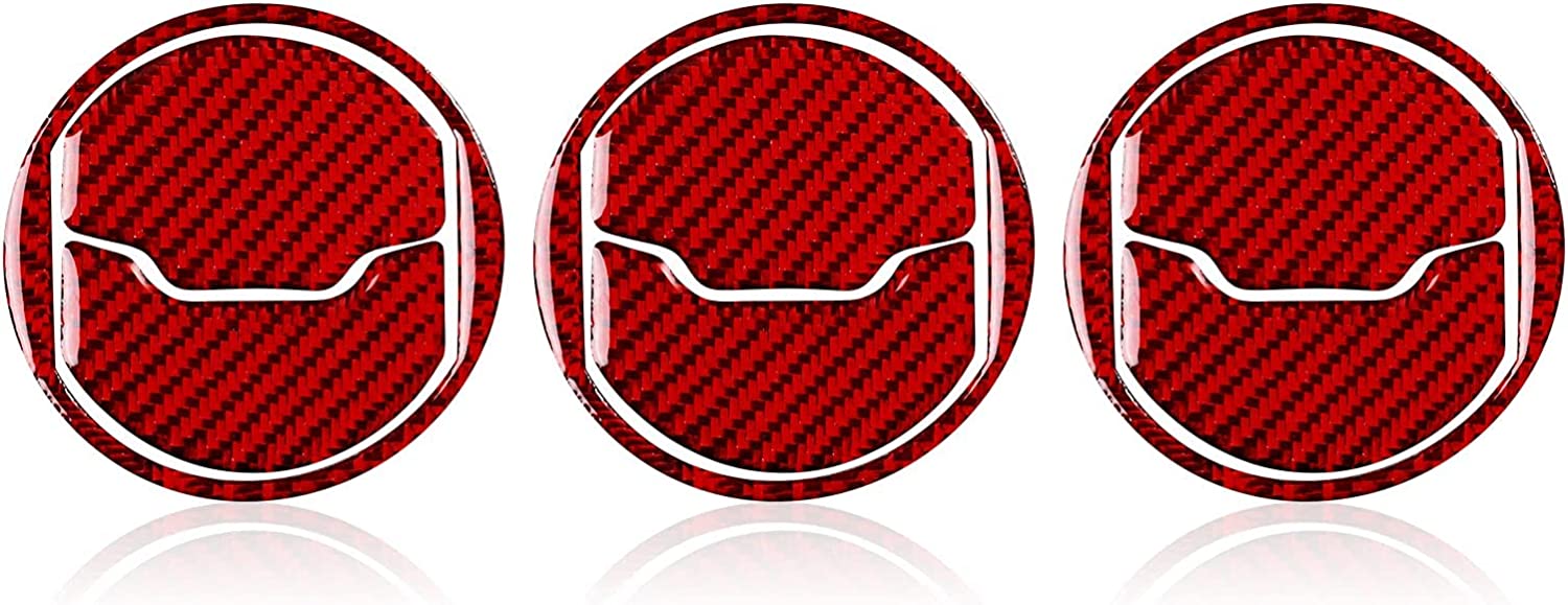 Carbon Fiber Car Central Air Outlet Sticker Decal Interior Trim Cover for Mustang 2015 2016 2017 2018 2019 2020 Accessories - Delicate Leather