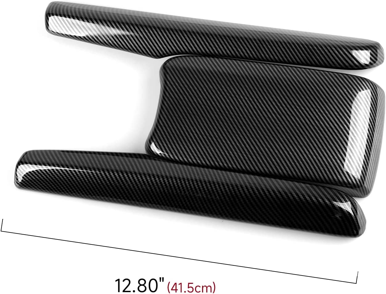 Armrest Storage Box Cover Compatible with 2016 2017 2018 2019 2020 2021 Civic 10th Gen Accessories ABS Carbon Fiber Interior Stickers - Delicate Leather