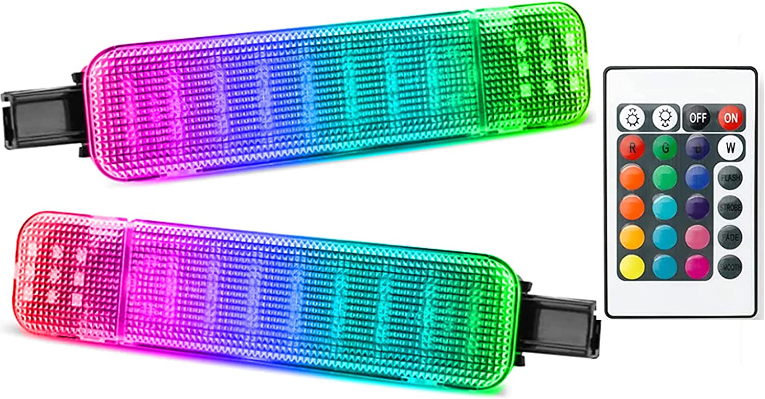 LED Interior Door Lights Courtesy Door Light Assembly Front or Rear Door Reflectors Panel Lights Lamp Compatible with Ford 1999-2007 F250 F350 F450 F550 Super Duty& 2000-2005 Excursion - Delicate Leather