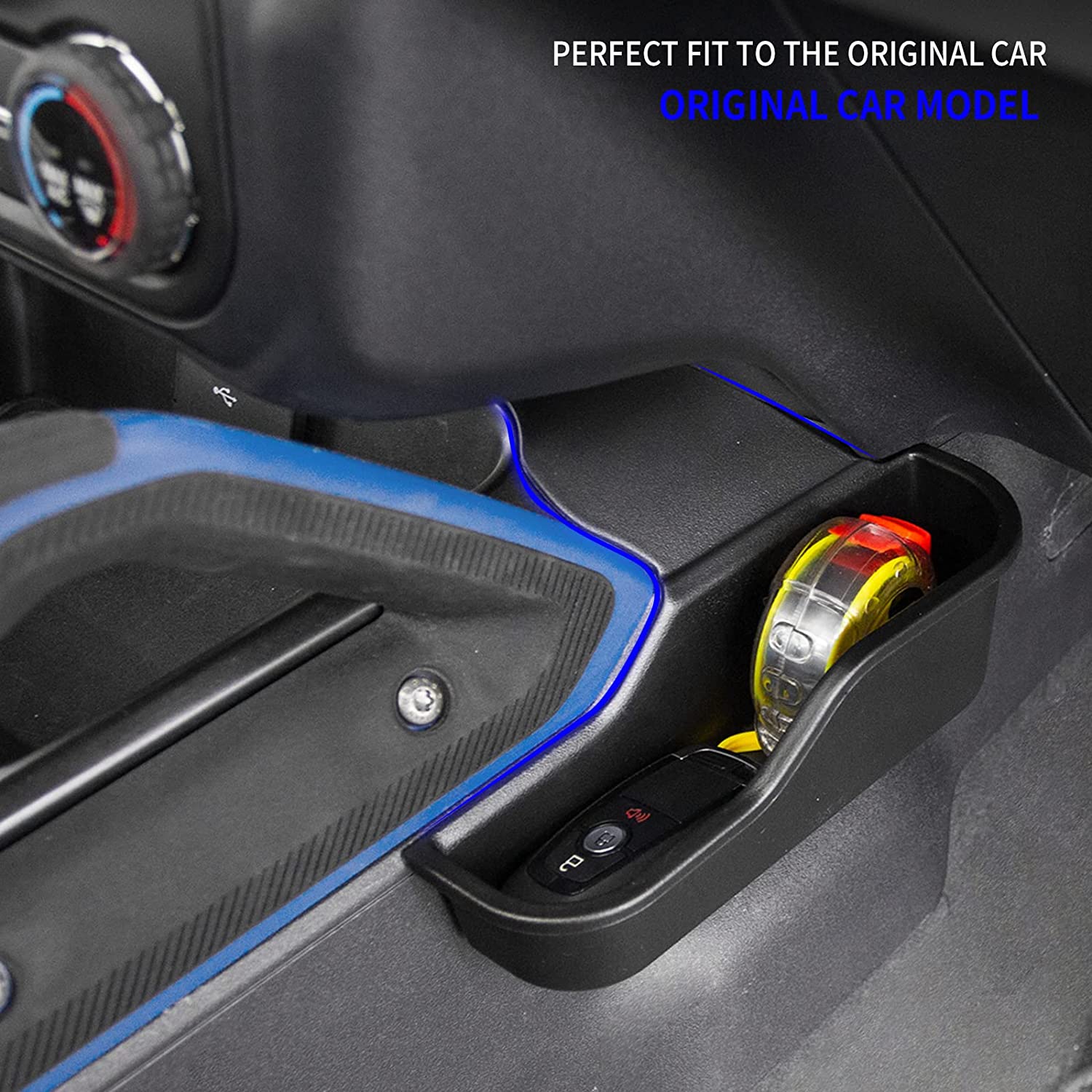 Fit Ford Bronco 2021 2022 2/4 Door Gear Tray Center Console Hanging Box Organizer Tray Armrest Storage Shifter Storage Box for Bronco Accessories - Delicate Leather