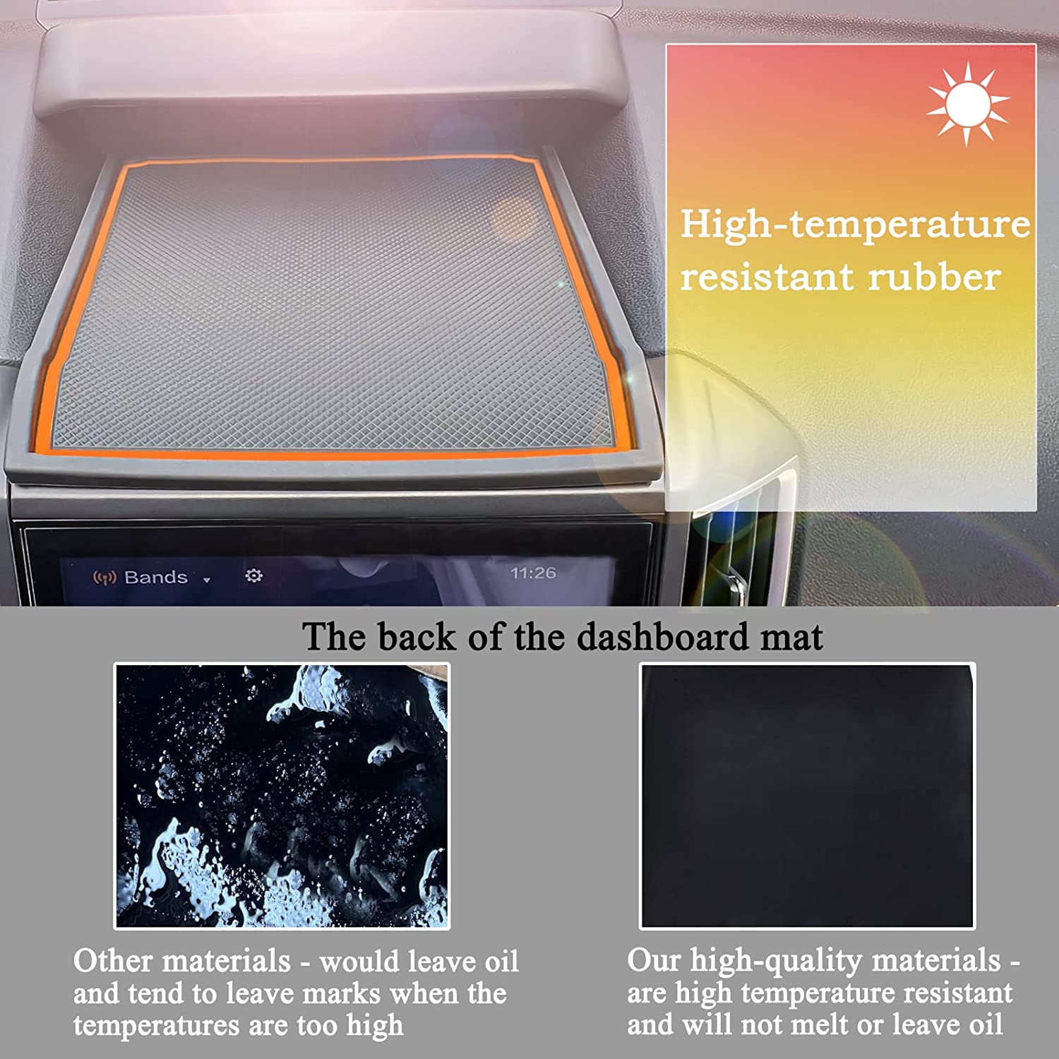 Dashboard Mats Compatible with Subaru Crosstrek/Impreza 2018-2022 2023 and Subaru Forester 2019-2022 Accessories Center Console Liner Mats Inserts Rubber mats - Delicate Leather