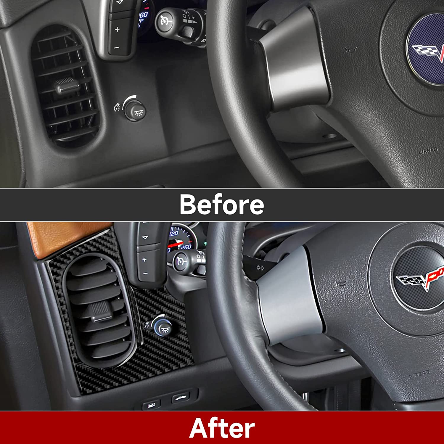 Car Air Outlet Vent Sticker Decal Carbon Fiber Interior Trim Cover - Delicate Leather