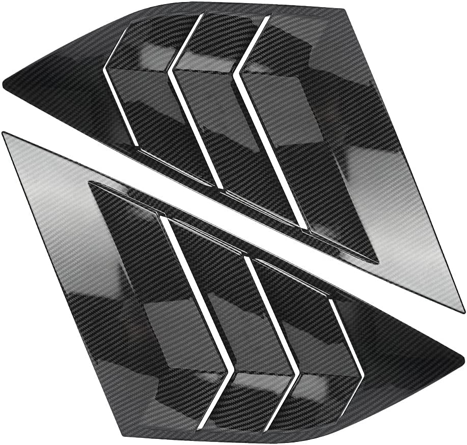 Rear Side Window Louvers Compatible for Ford Focus ST RS MK3 Hatchback Accessories 2012-2018 Air Vent Scoop Cover Louver - Delicate Leather