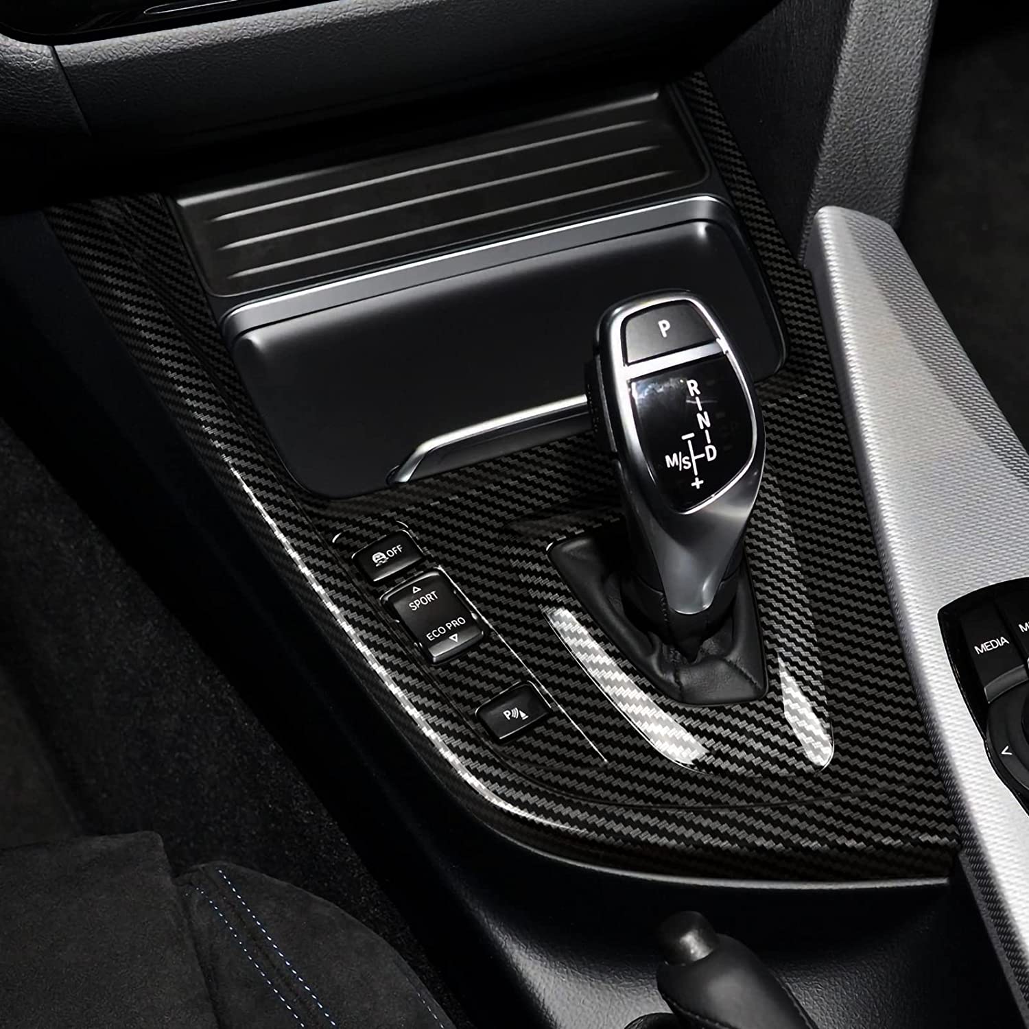 Car Sticker Carbon Style ABS Decal Trim Cover fits for F30 F31 F34 3GT F32 F33 F36 Accessories - Delicate Leather