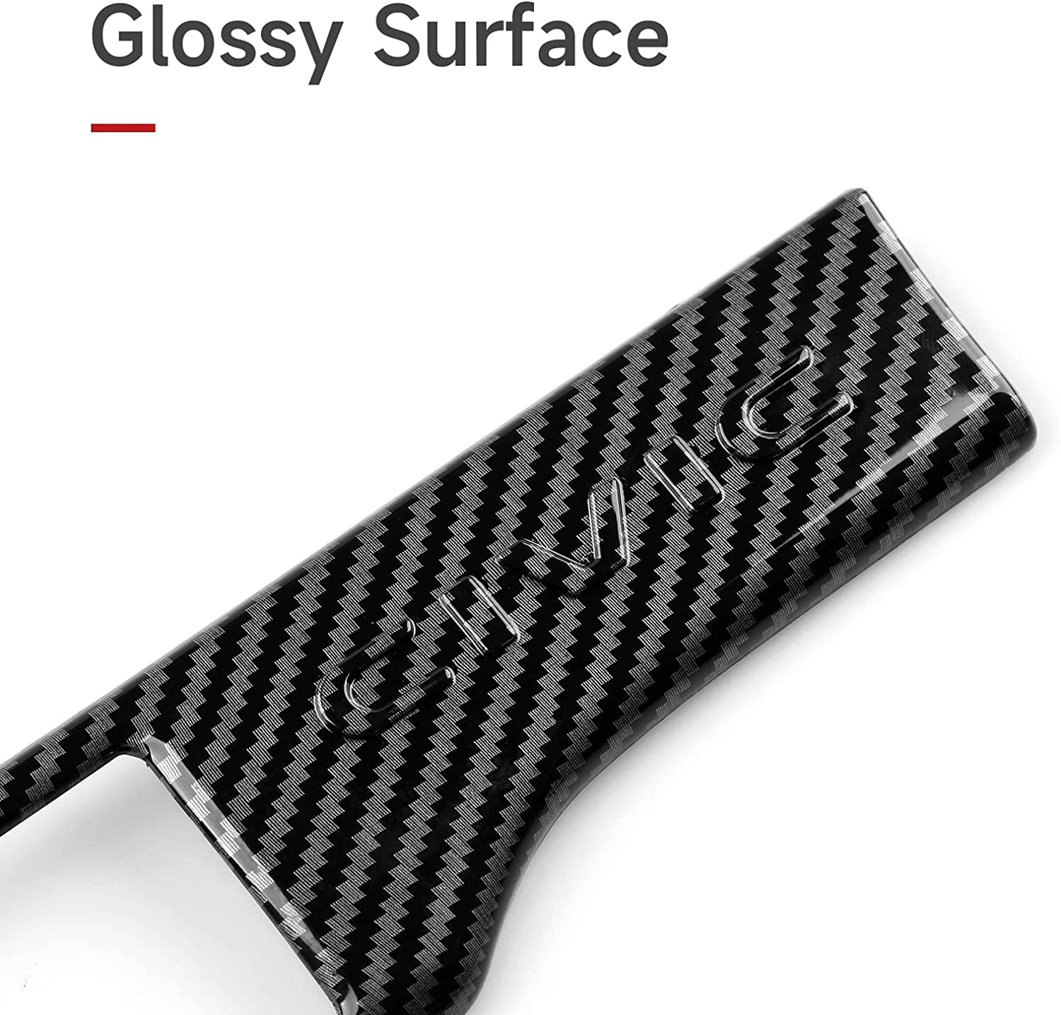 ABS Carbon Fiber Compatible with Accessories Headlight Switch Button Trim Interior Sticker - Delicate Leather