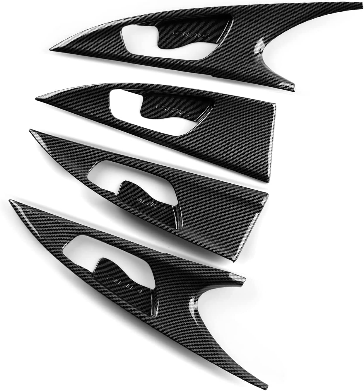 ABS Carbon Fiber Compatible with 10th Gen Accessories Inner Door Bowl Decals Interior Stickers - Delicate Leather