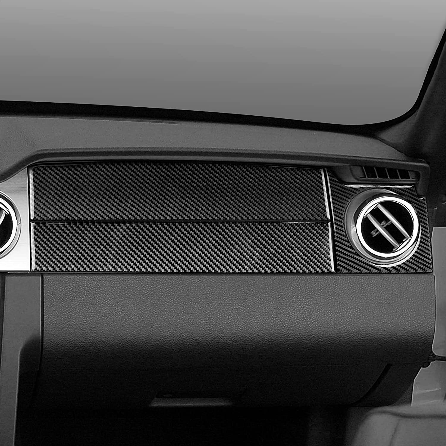 Car Copilot Air Vent Panel Stickers Decal Carbon Fiber Interior Trim Cover Compatible with Mustang GT 2005 2006 2007 2008 2009 S197 Car Accessories - Delicate Leather