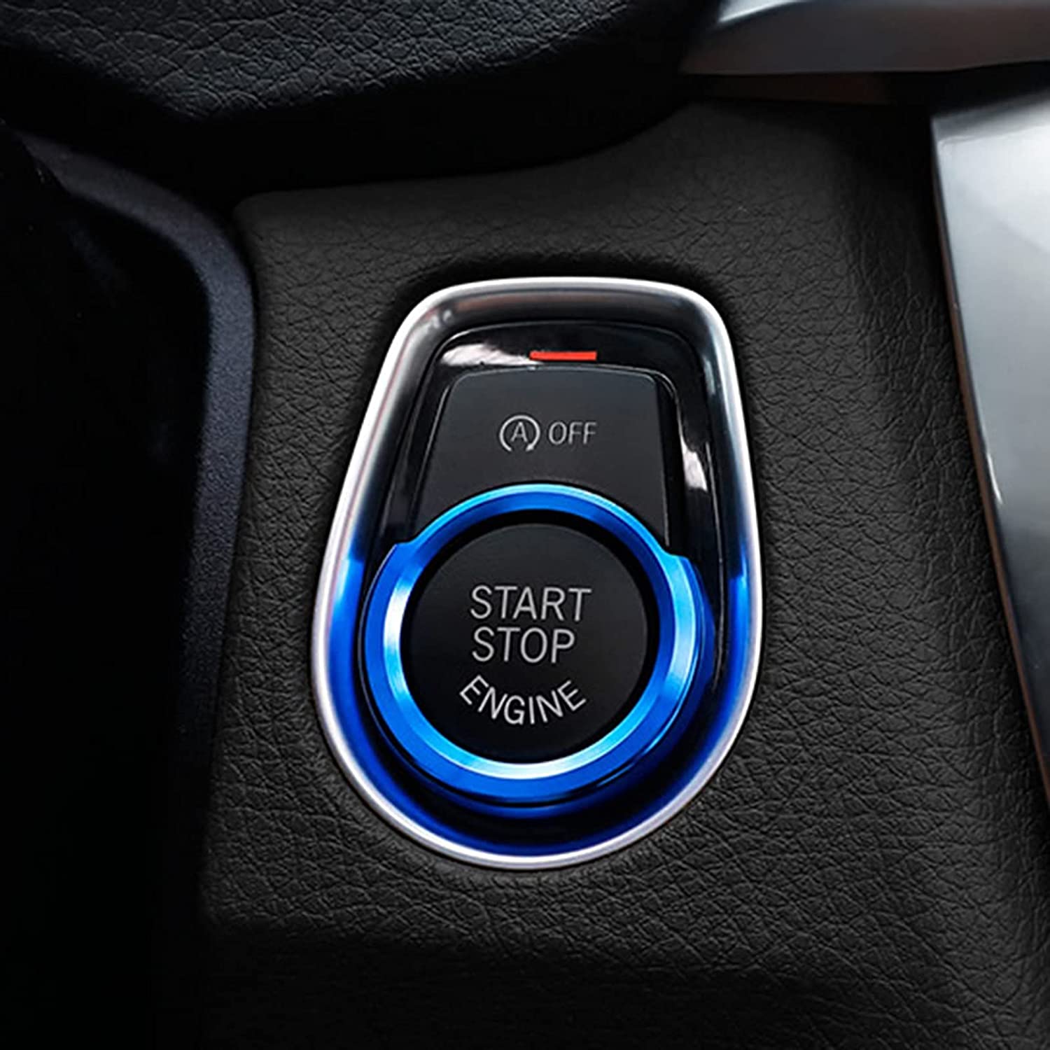 Car Engine Start Stop Button Sticker Decal Compatible with F20 F22 F30 F31 F34 F32 F33 F36 F48 2 3 4 Series X1 Accessories - Delicate Leather