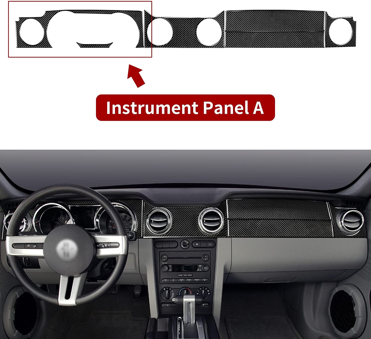 Carbon Fiber Sticker Decal Car Speedometer Surround Panel Interior Trim Cover Accessories - Delicate Leather