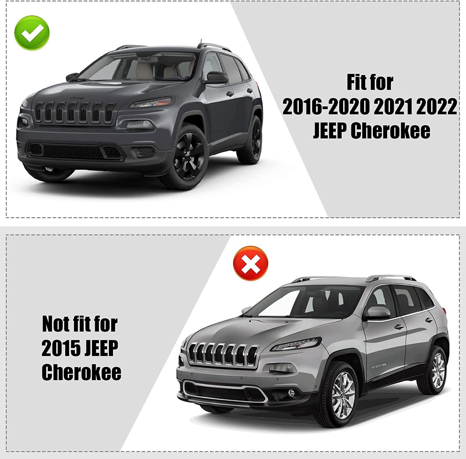 Center Console Cover Replace for 2016-2021 Jeep Cherokee, Waterproof Anti-Scratch Leather Armrest Cover Seat Box Protector for Jeep Cherokee - Delicate Leather