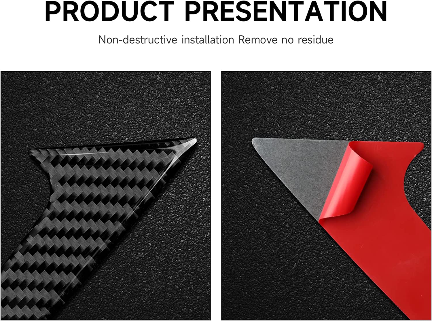 C7 Car Center Control Handle Sticker Decal Carbon Fiber Interior Trims Accessories Cover for C7 2014 2015 2016 2017 2019 - Delicate Leather