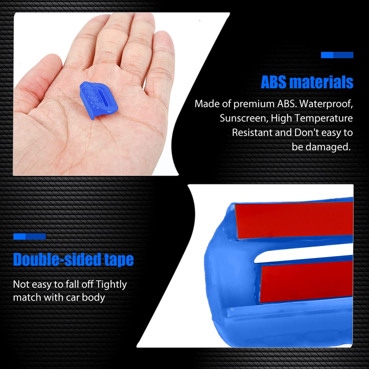 4PCS Car Window Switch Button Cover Trim Interior Accessories Compatible with Wrangler JL JLU Gladiator JT 2018-2021 (Dark Blue) - Delicate Leather