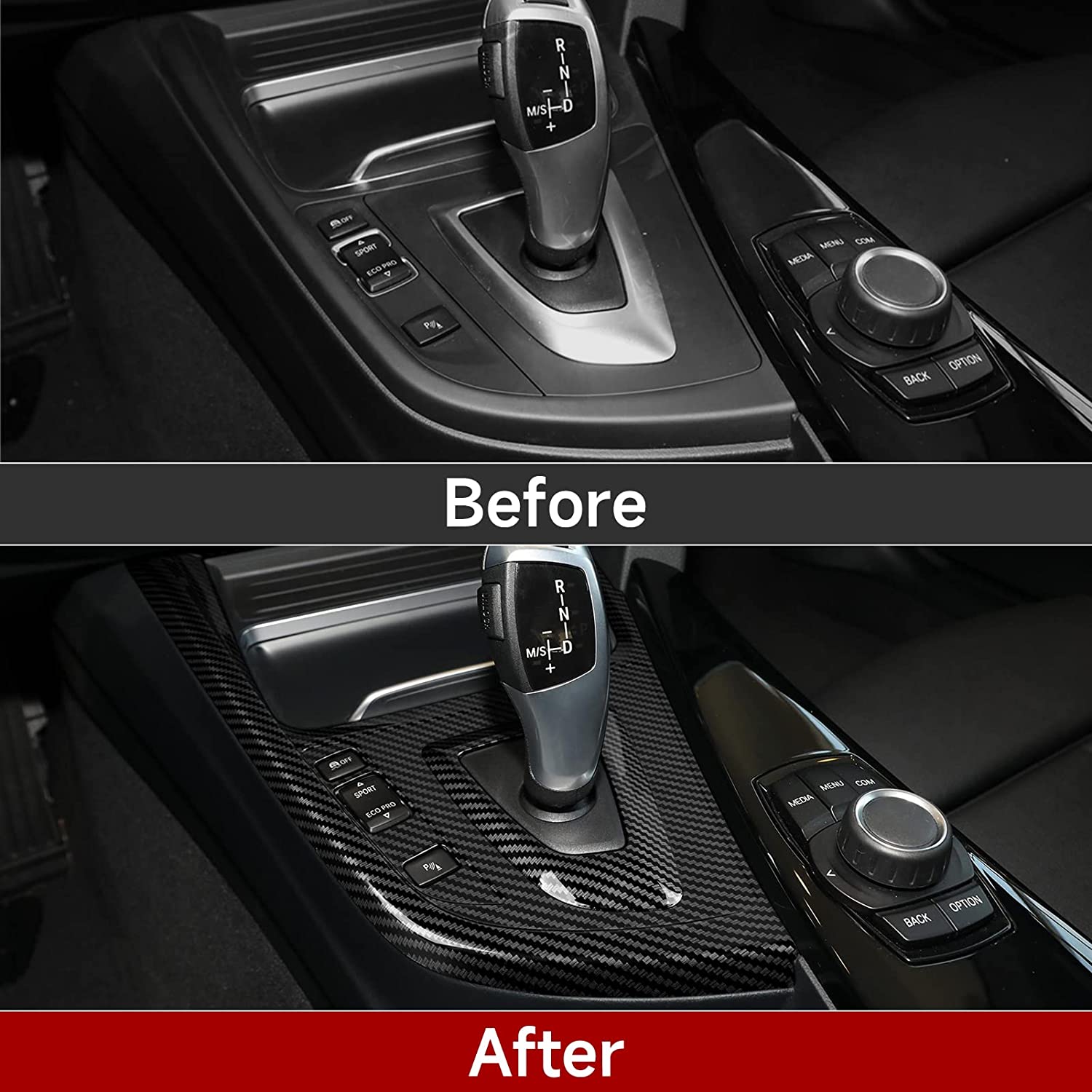 Car Sticker Carbon Style ABS Decal Trim Cover fits for F30 F31 F34 3GT F32 F33 F36 Accessories - Delicate Leather