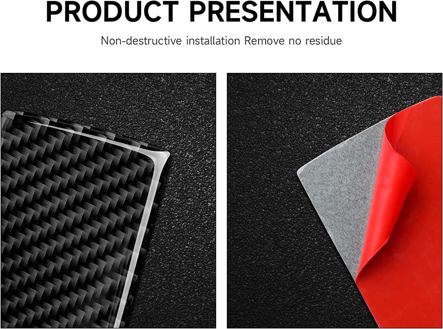 C7 Car Center Air Vent Sticker Decal Carbon Fiber Interior Trim Accessories Cover for C7 2014 2015 2016 2017 2018 2019 - Delicate Leather