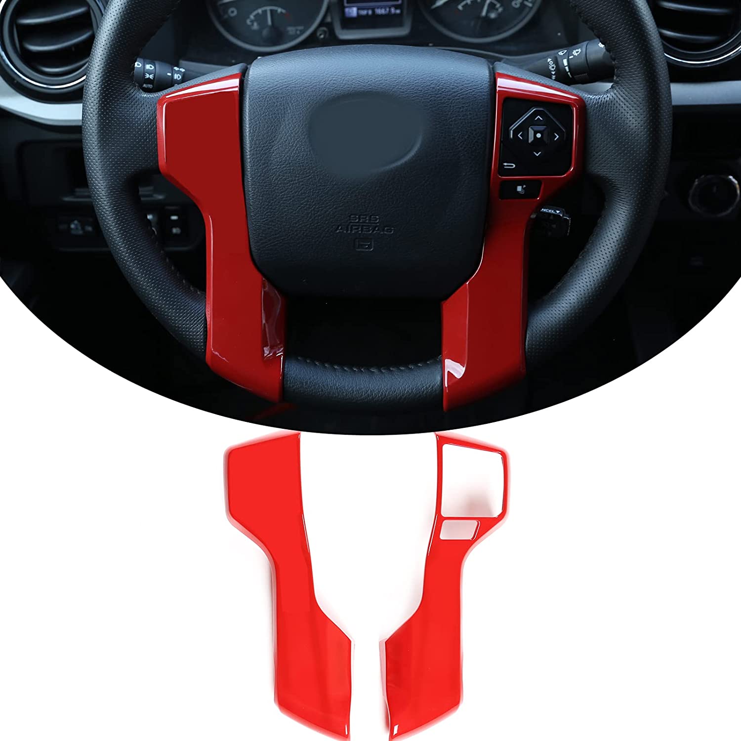Car ABS Steering Wheel Moulding Chrome Cover Trims Stickers - Delicate Leather