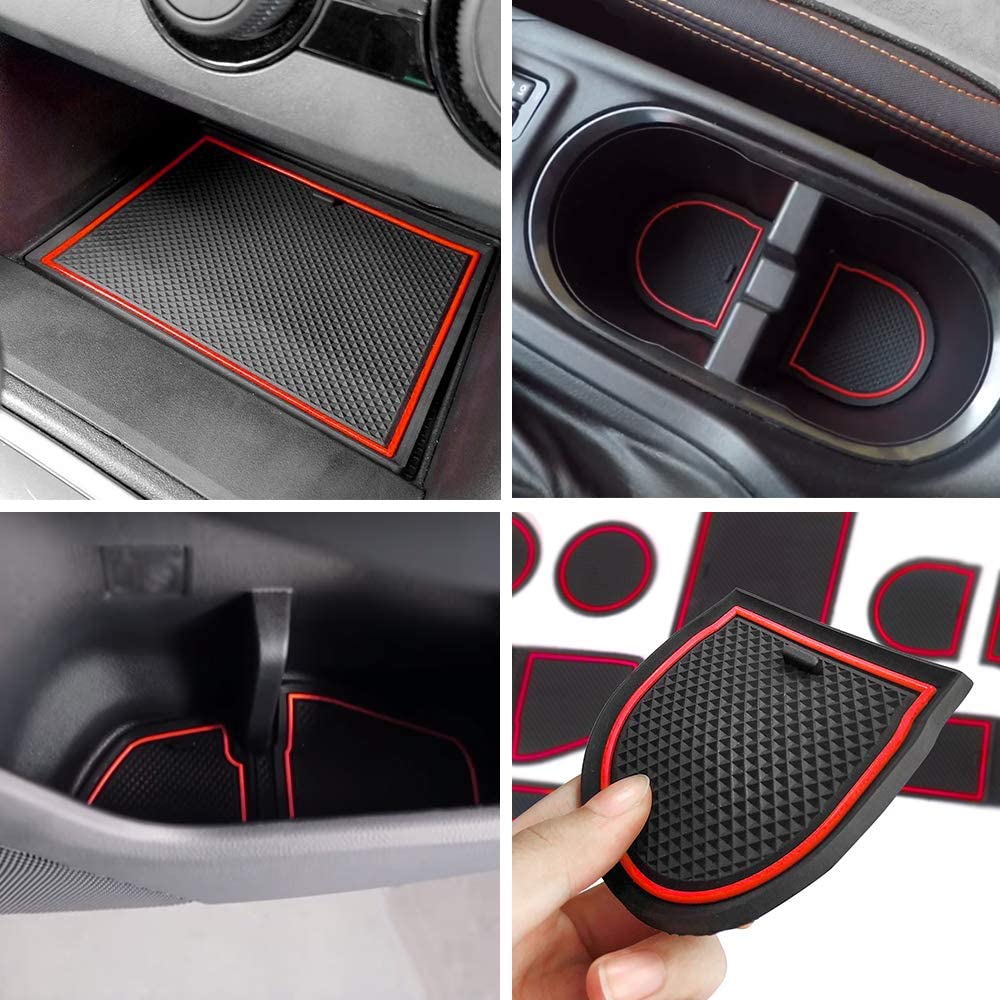 Anti-dust Door Mats Compatible with Crosstrek and 2018-2023 Impreza Gate Door Liners Inserts Cup Console Mats Interior Accessories - Delicate Leather