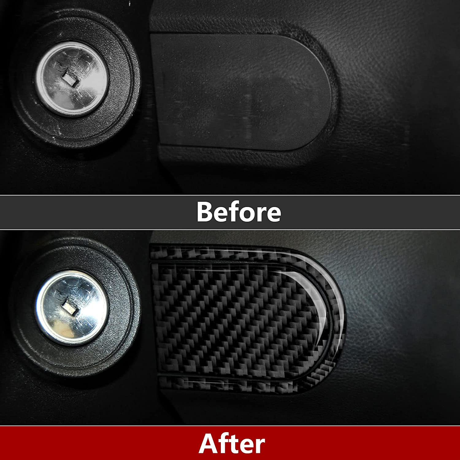 Car Right of Steering Wheel Sticker Decal Carbon Fiber Interior Trim Cover for Camaro 2010 2011 Car Decoration Accessories - Delicate Leather