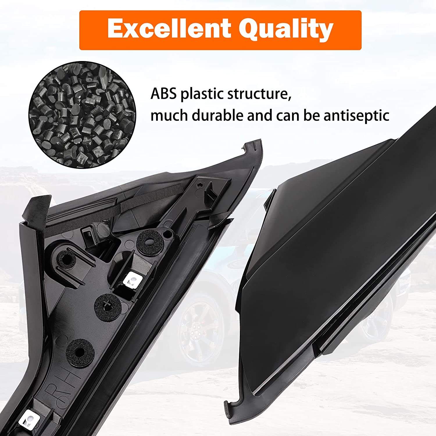 Windshield A-Pillar Molding Trim Kit Passenger Side, Compatible with 2011-2019 Ford Explorer Replace 926-451, BB5Z7803136AB BB5Z7803136AA BB5Z7803136BA BB5Z7803144AA - Delicate Leather