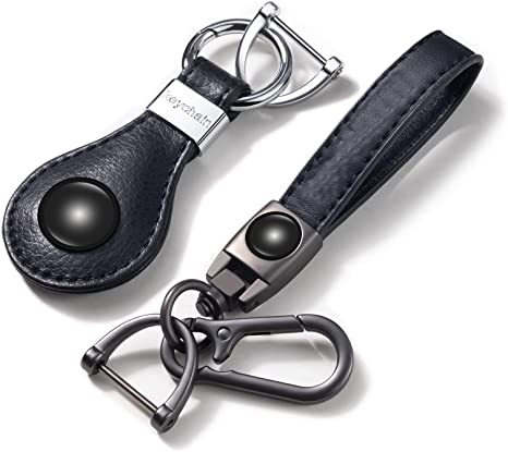 Leather Car Keychains Replacement with Logo ,Car Key Chain, Key Chain for Men, Keychain Accessories, Family Present, 2 PCS - Delicate Leather