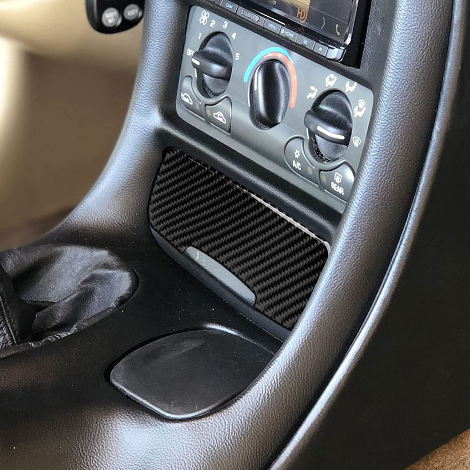 Carbon Fiber Car Power Outlet Cover Interior Trim Sticker Decal for C5 1998 1999 2000 2001 2002 2003 2004 Accessories - Delicate Leather