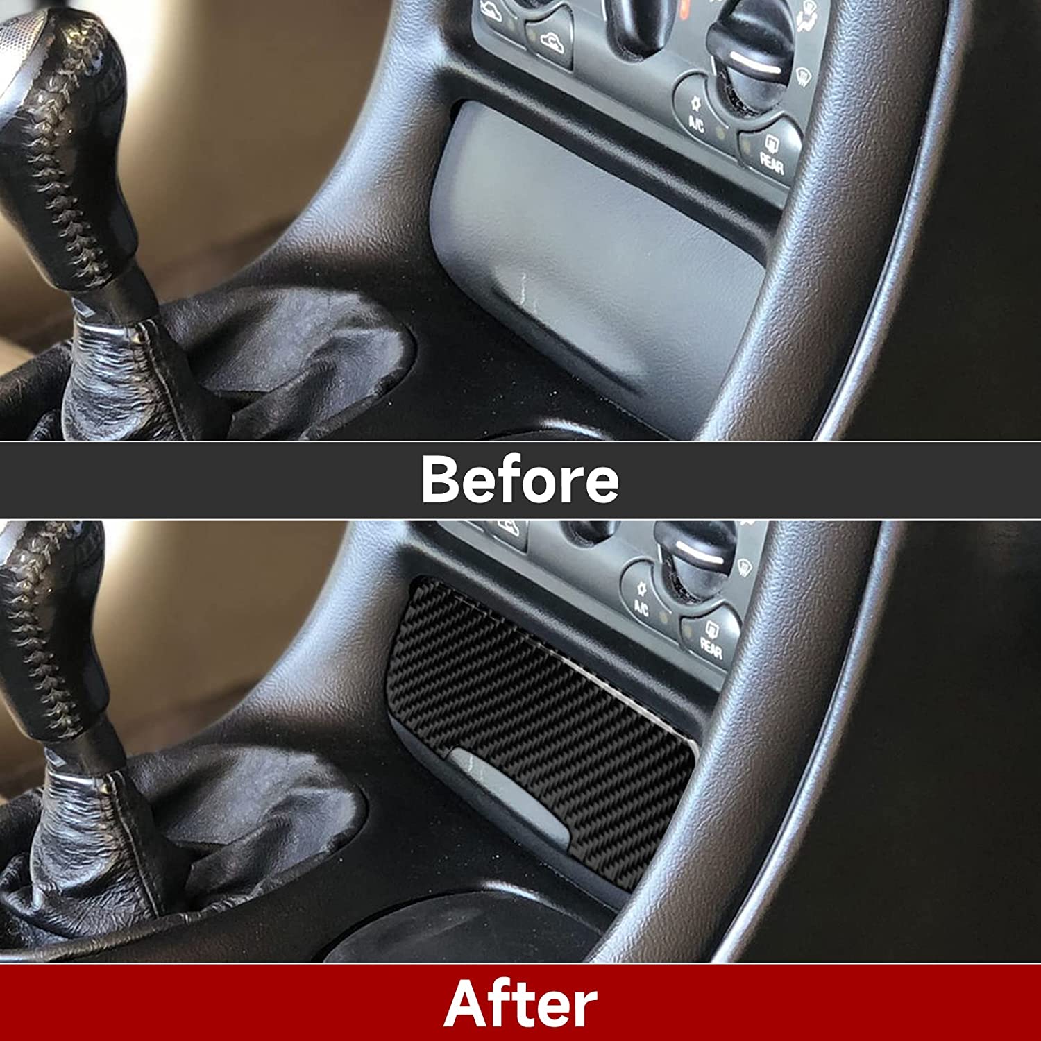 Carbon Fiber Car Power Outlet Cover Interior Trim Sticker Decal for C5 1998 1999 2000 2001 2002 2003 2004 Accessories - Delicate Leather