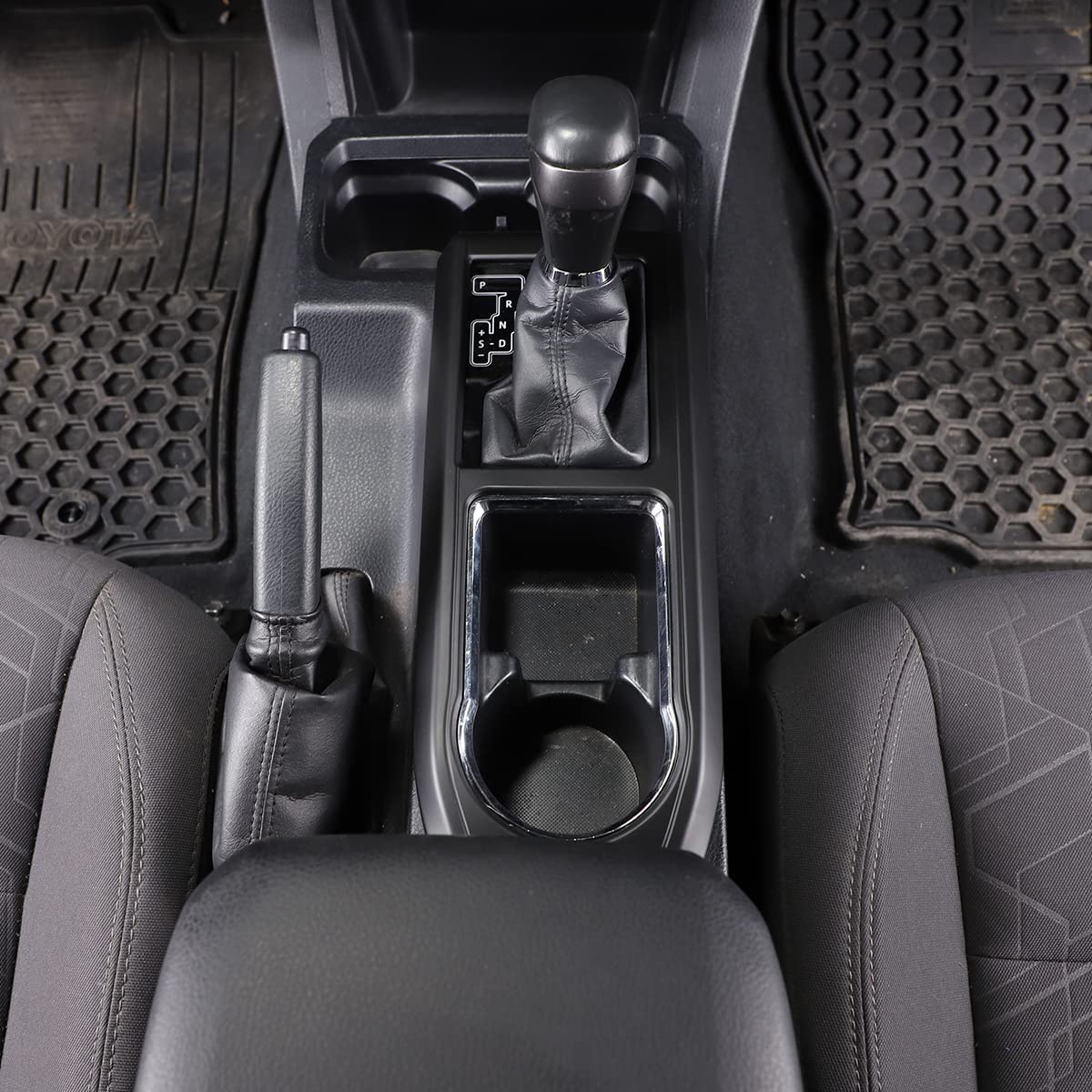 Car Control Gears Shift Panel Protective Cover Molding Trims Stickers - Delicate Leather