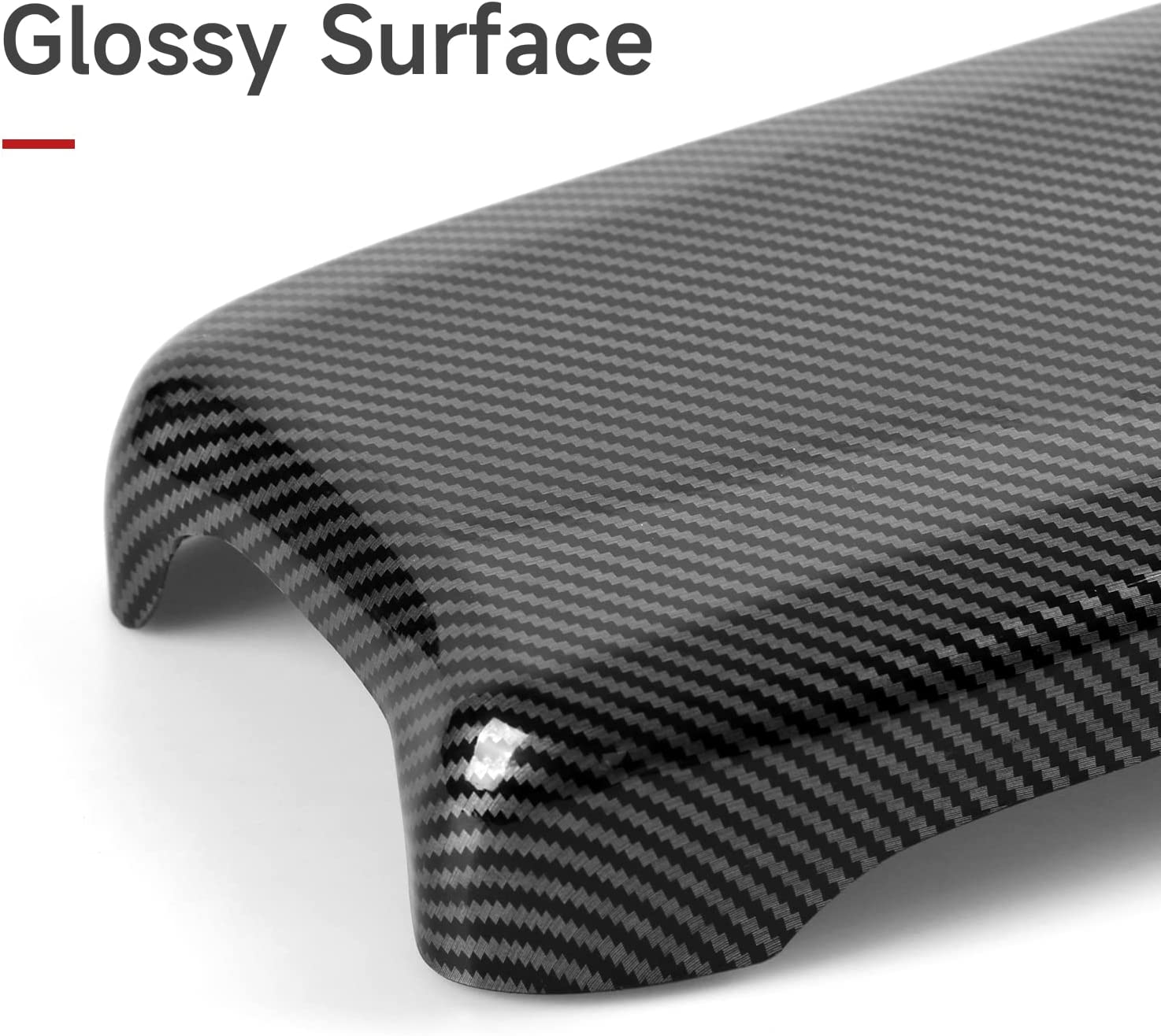 Armrest Storage Box Cover Compatible with 2016 2017 2018 2019 2020 2021 Civic 10th Gen Accessories ABS Carbon Fiber Interior Stickers - Delicate Leather