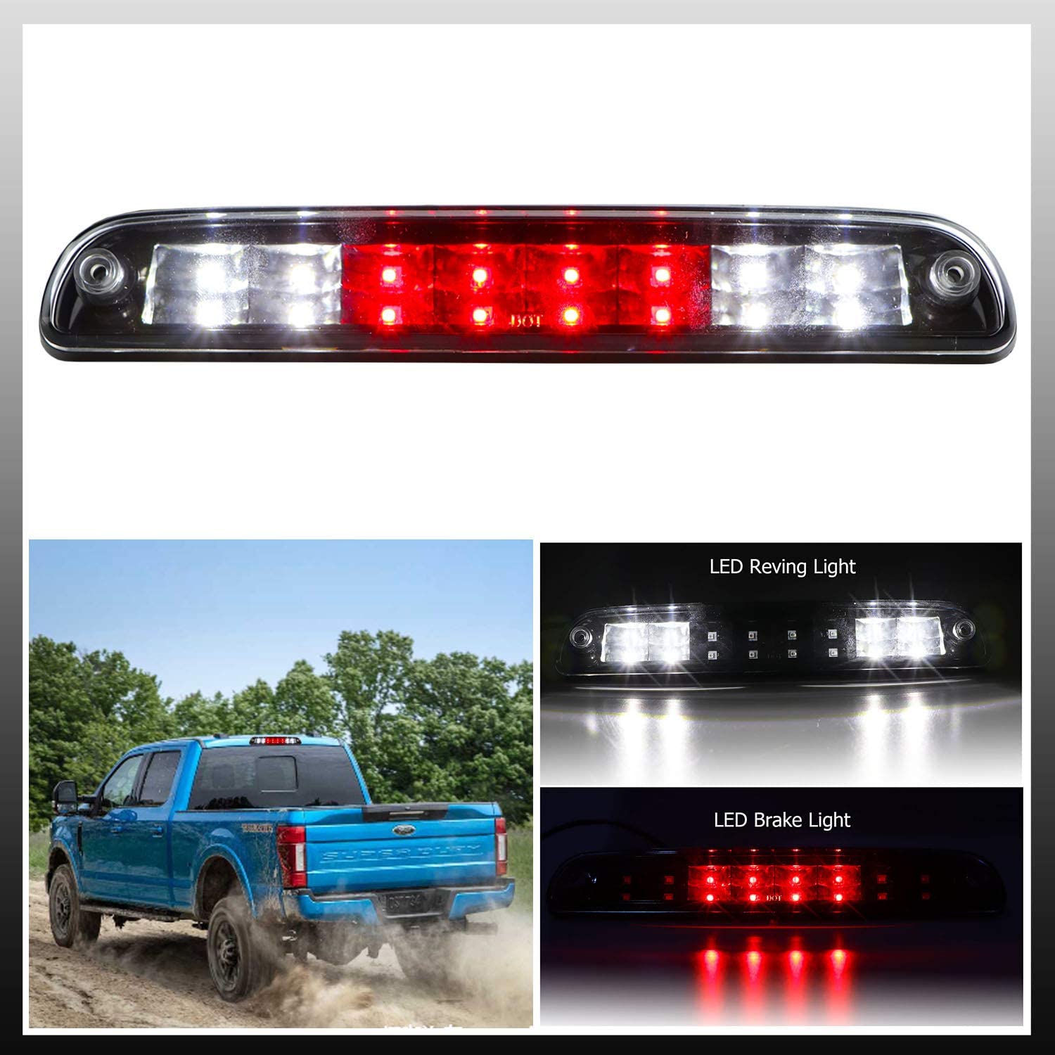 LED Third 3rd Brake Light, High Mount Stop Light Rear Tail Light - Delicate Leather