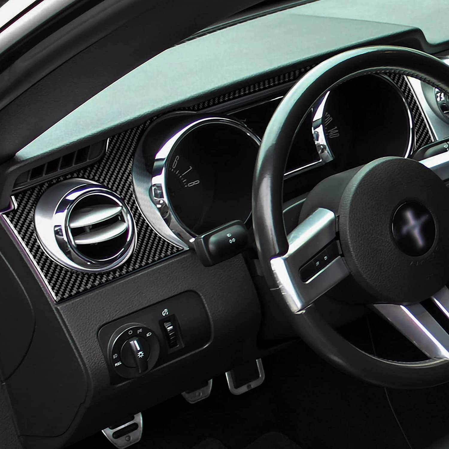 Carbon Fiber Sticker Decal Car Speedometer Surround Panel Interior Trim Cover Accessories - Delicate Leather