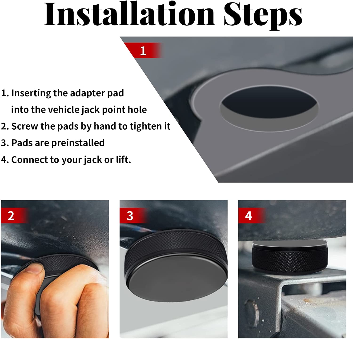 4 Pucks with a Storage Case, Accessories for Vehicles - Delicate Leather