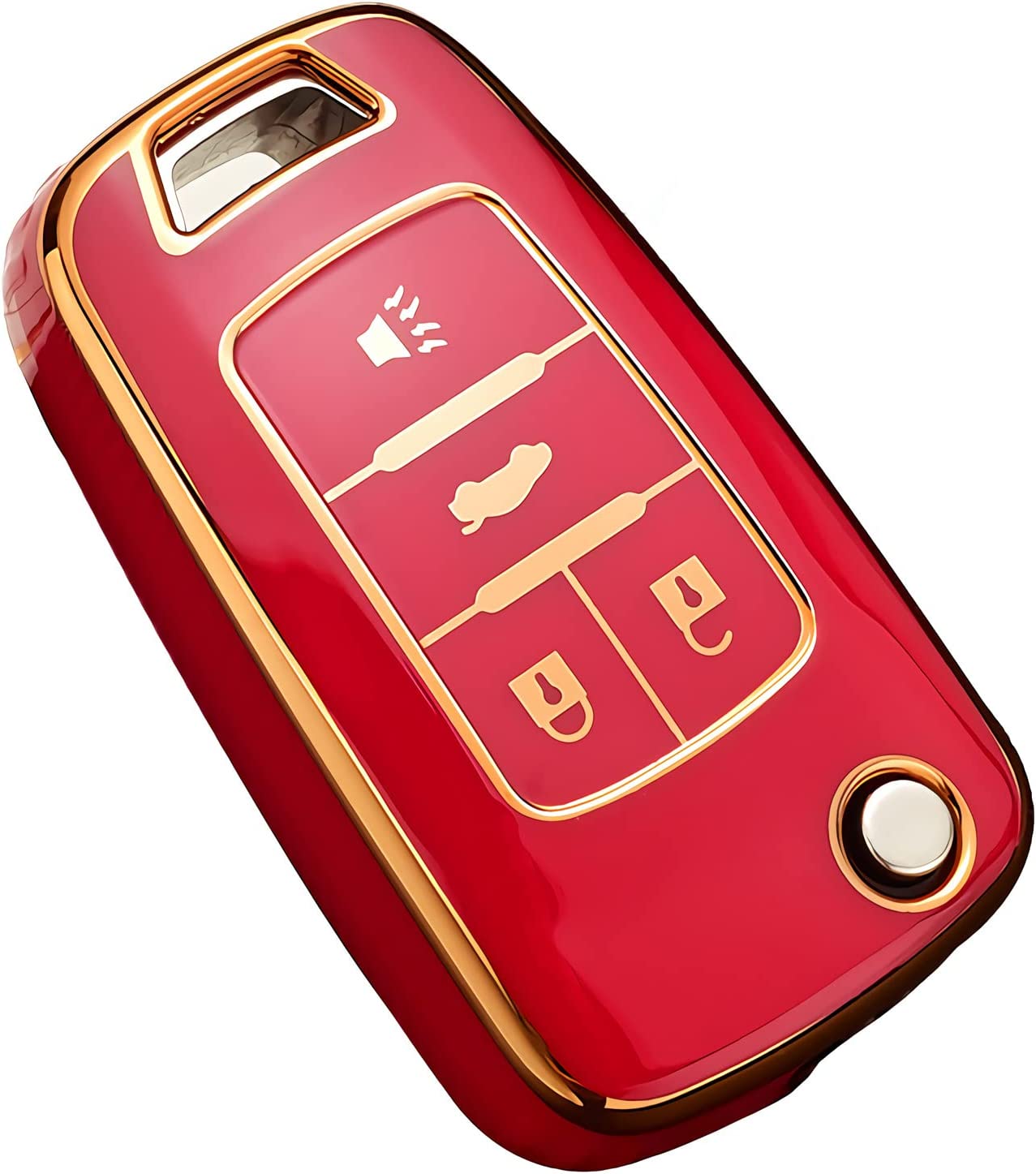 Key Fob Cover, Premium TPU Full Protection Key Fob Case for Equinox Camaro Cruze Malibu Sonic Buick Terrain