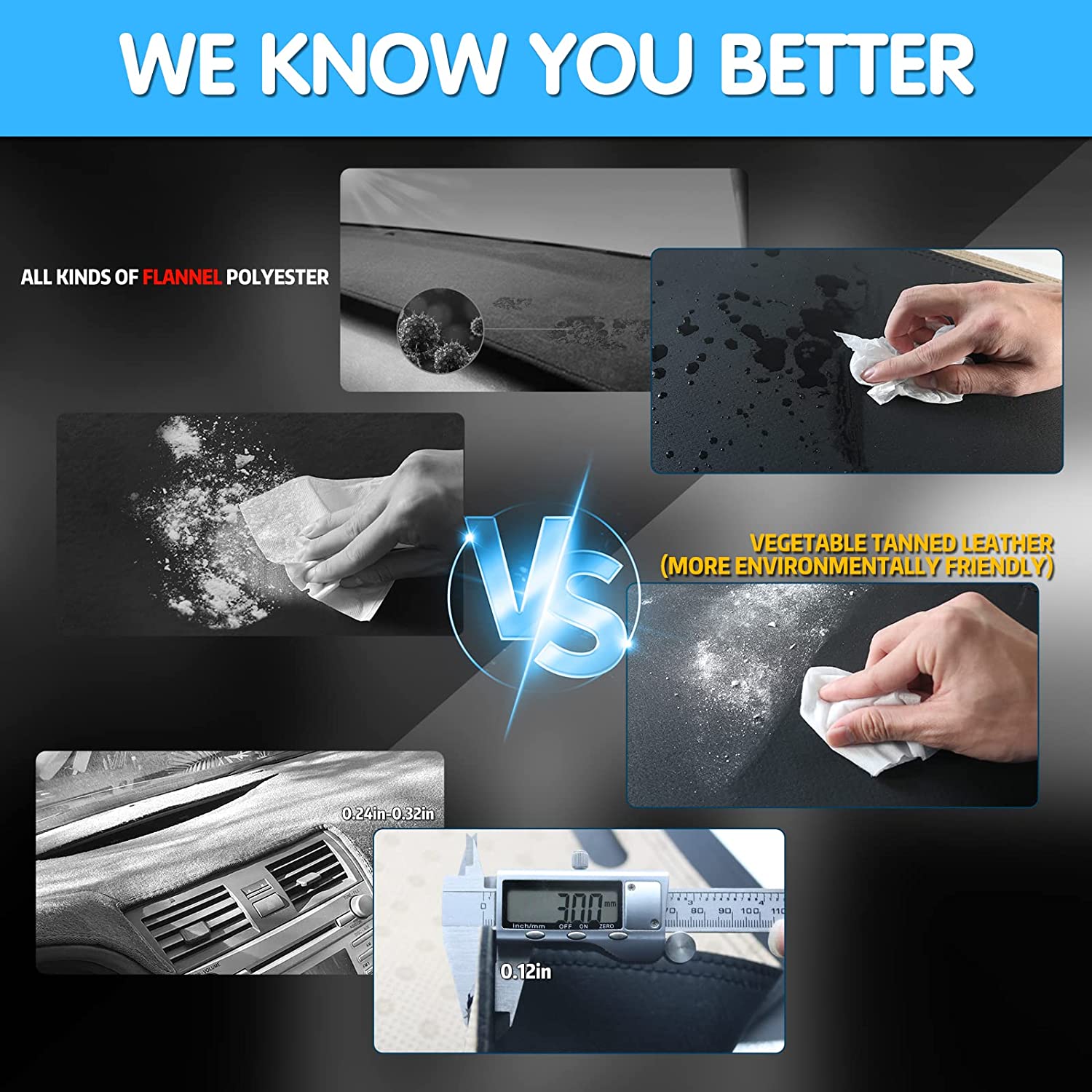 Car Dashboard Cover,Leather Anti-Slip Dash Cover Mat for IS250 IS350 2006-2011,Interior Dash Board Protecter Covers - Delicate Leather