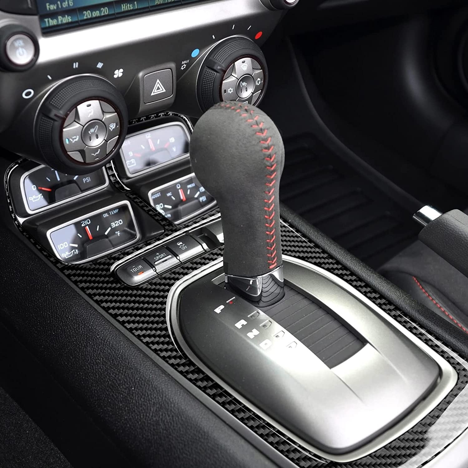 Car Center Console Gear Shift Panel Sticker Decal Carbon Fiber Interior Trim Cover - Delicate Leather