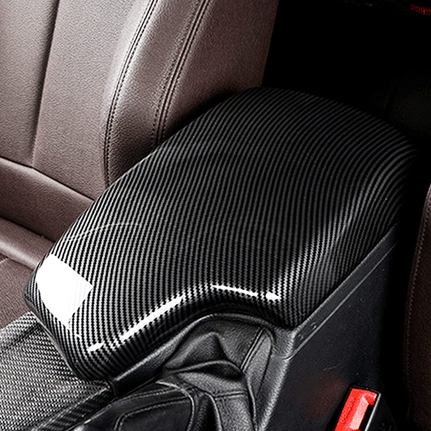 Carbon Fiber Color Center Consoles Pad Compatible with F30 F32 F34 (ABS Material) (F30 2012-2019) - Delicate Leather
